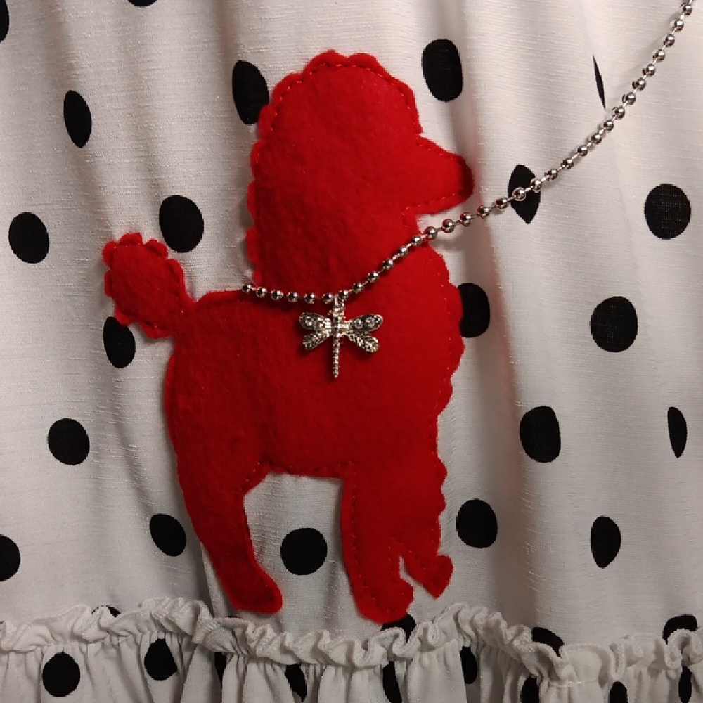 Red Poodle Polka Dot Skirt